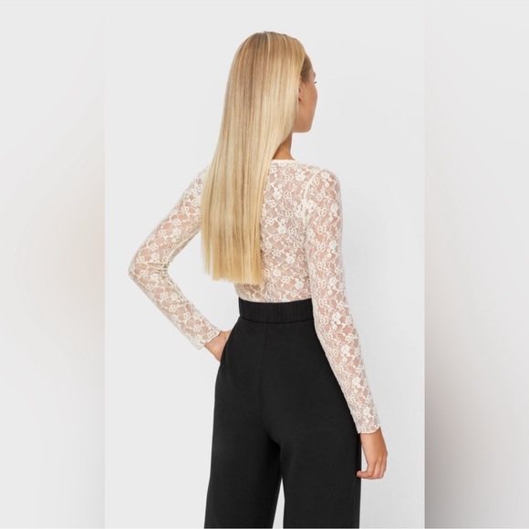 NWT Stradivarius lace long sleeve bodysuit - Picture 1 of 13